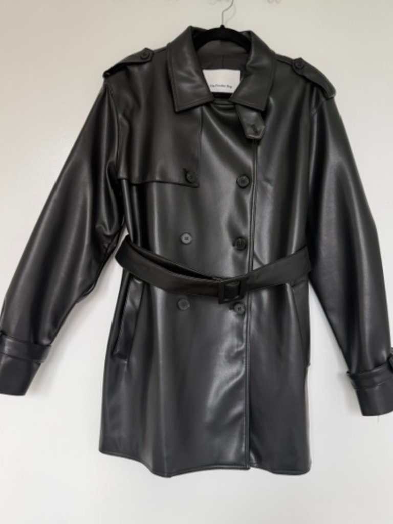 Frankie Shop Medora Faux Leather Trench Coat — image 2 of 7